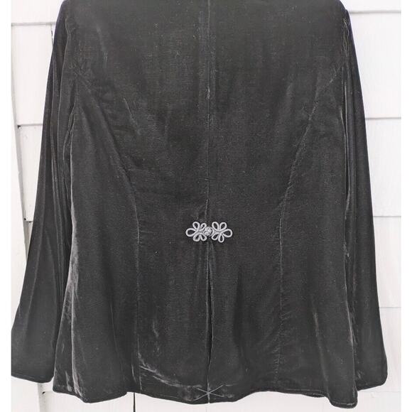 J. Jill Women's Size MP Velvet Jacket w/ Asian Knot Frog Closure & Buttons ~ New - Picture 10 of 15